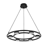 Люстра подвесная Torina 8340/6 Lumion чёрная на 6 ламп, основание чёрное в стиле минимализм Люстра подвесная Torina 8340/6 Lumion чёрная на 6 ламп, основание чёрное в стиле минимализм